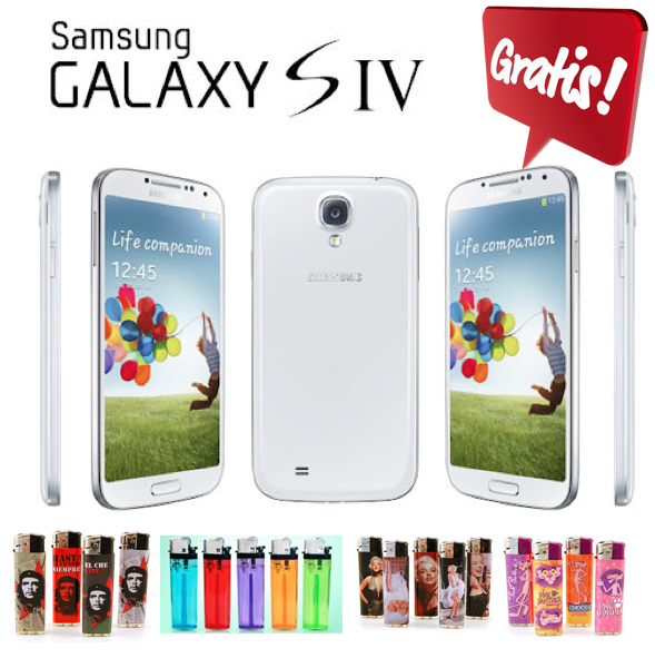 GRATIS Samsung i9505 Galaxy S4 zwart of wit